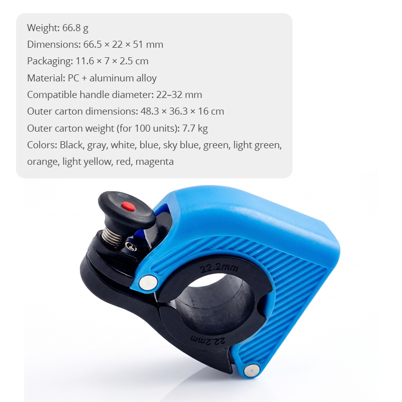 WA88004  Walker Horn Bell IPX5 Waterproof 360° Rotatable Safety Alert Bell for Rollator Walker 22-32mm Universal Mobility Aid Accessories