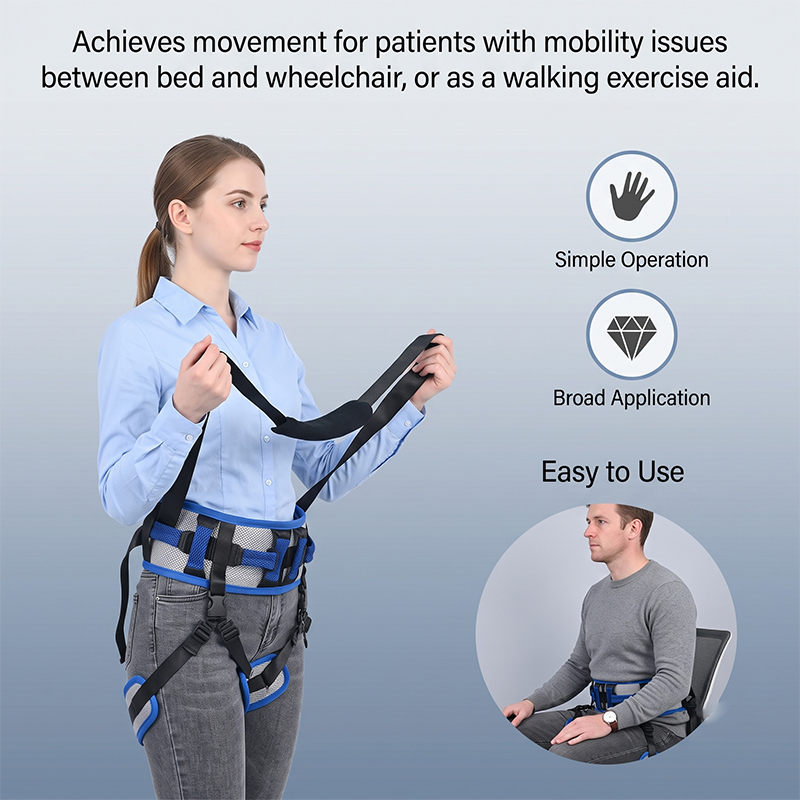 WA89001  Adjustable Patient Transfer Gait Belt with Leg Straps Elderly Standing Assist Belt Medical Care OEM Supplier