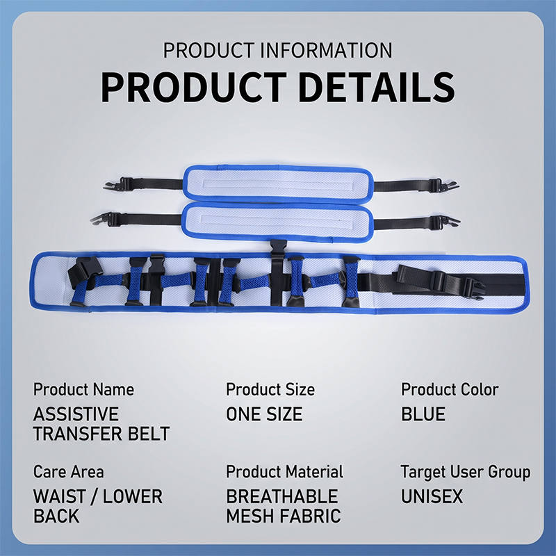 WA89001  Adjustable Patient Transfer Gait Belt with Leg Straps Elderly Standing Assist Belt Medical Care OEM Supplier