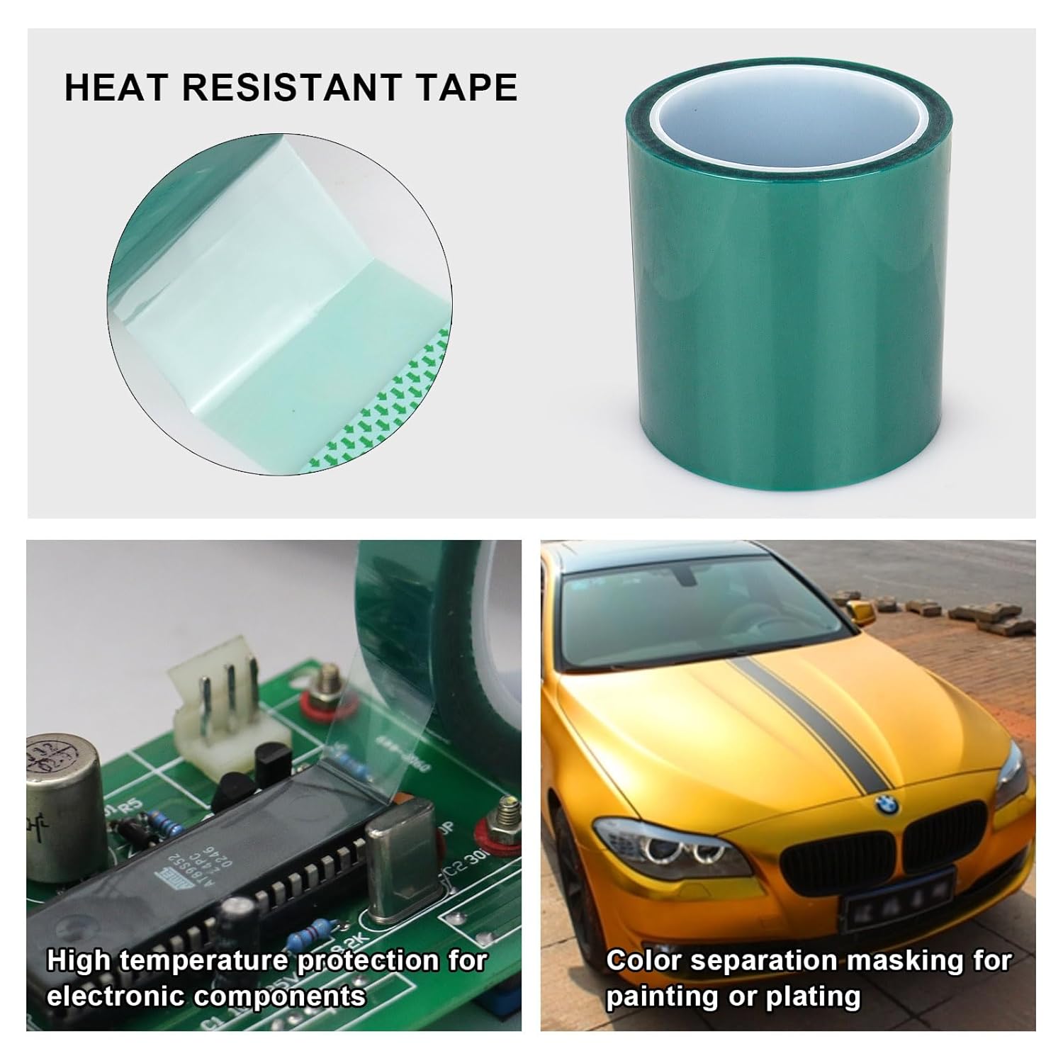 Green High-Temp Adhesive Tape for Gasket Sealing and Repair