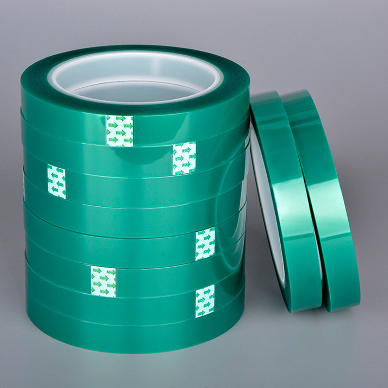 Precision PCB Protective Tape - Green PET Polyester with Superior Heat & Chemical Resistance