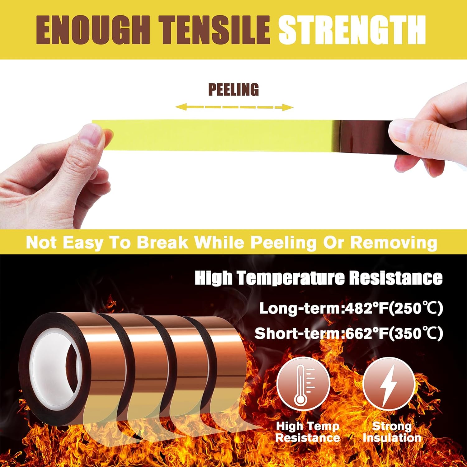Robust High Temperature Masking PI Kapton Tape for Railway Equipment Maintenance in Heat Zones