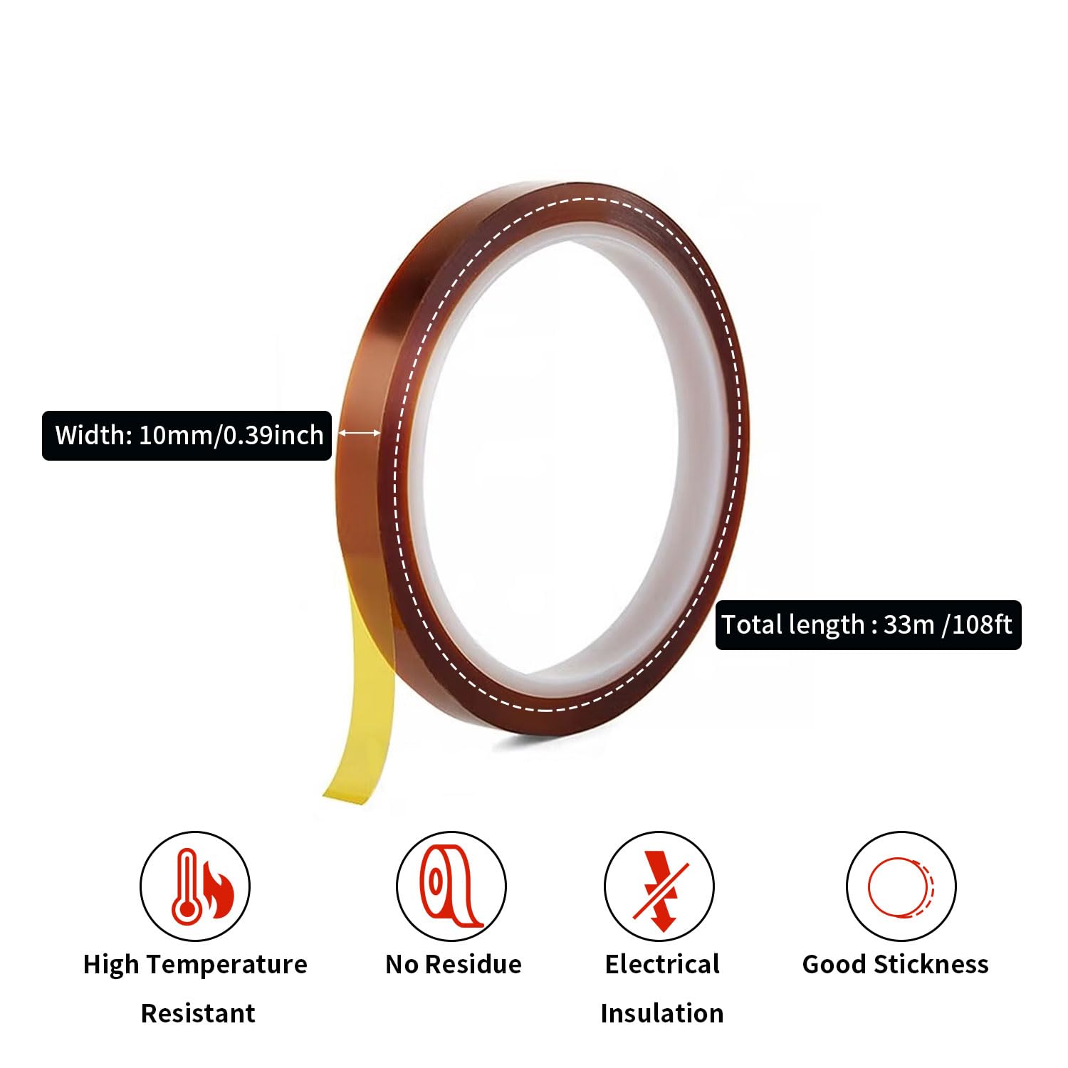 Best Selling|Gold Finger Kapton Tape|Chemical Resistant Armor|Dark Brown|Industrial Painting Masking|https://www.lvmeikapton.com/