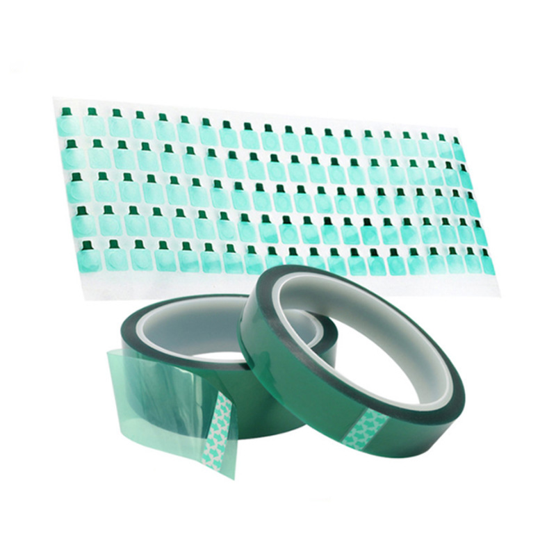 Die Cutting High Temperature PET Polyester Green Tape For PCB Board Soldering Surface Protection