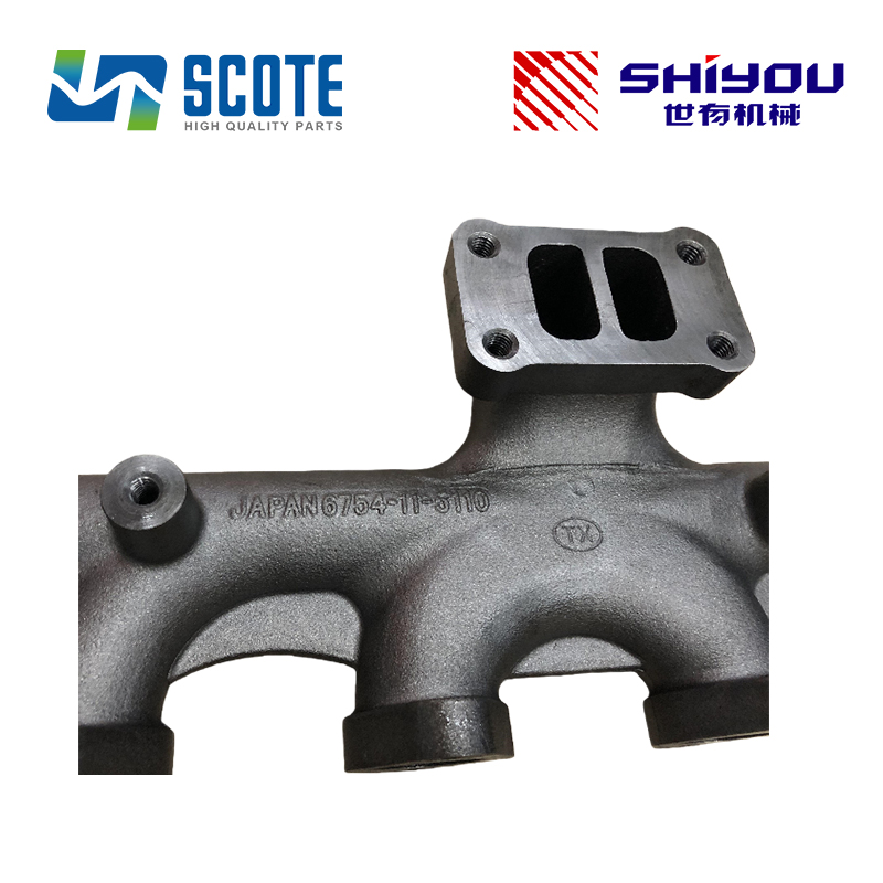 SCOTE 3973422 6754-11-5110 Exhaust Manifold Fits Komatsu 6D107 Engine PC200-8 Cummins QSB5.9 QSB6.7