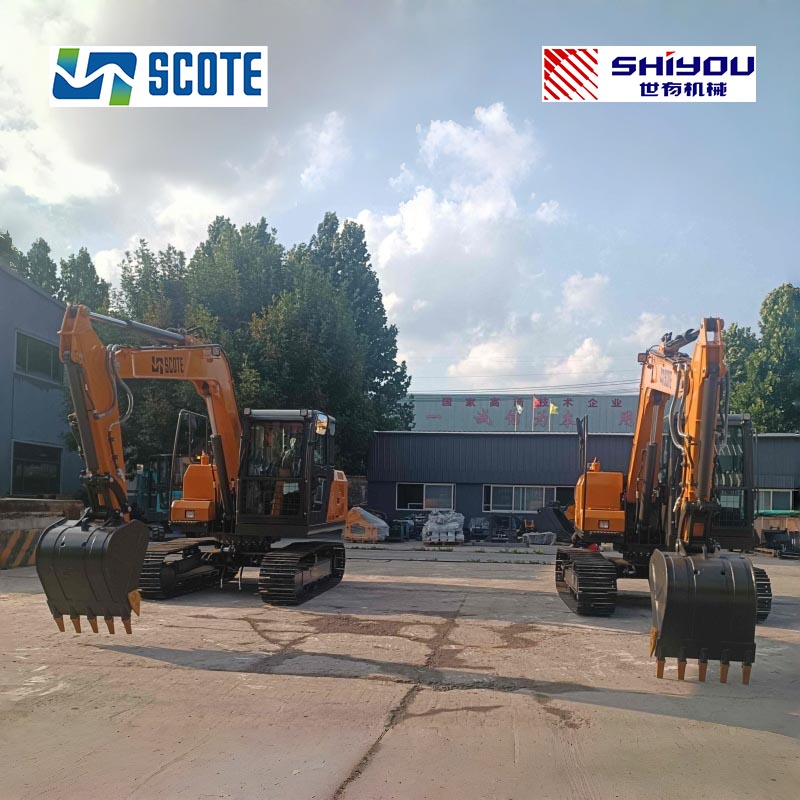 SCOTE ST80 PRO 8-Ton Crawler Excavator Powered by Kubota V2607-T Engine 42.4kw Bucket Capacity 0.3m³