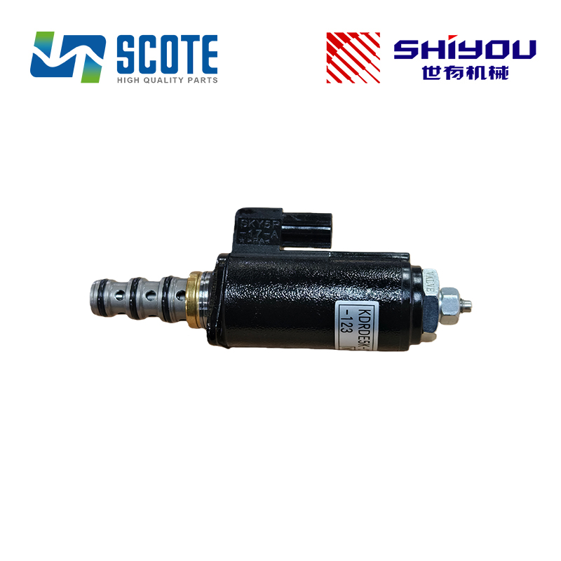 SCOTE YN35V00022F1 KDRDR5K-31/30C50-123 High Quality Hydraulic Pump Safety Lock Solenoid Valve for Excavator KOBELCO SK200-8 SK210LC SK250LC