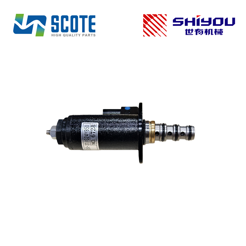 SCOTE YN35V00051F1 KWE5K-31/G24YB50 High Quality Hydraulic Pump Rotating Solenoid Valve for Excavator KOBELCO SK200-8 SK210-8 SK250-8 SK260-8 SK350-8