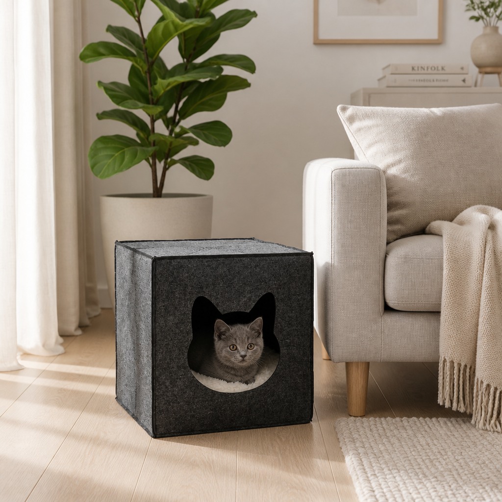 Manufacturer Wholesale Felt Cloth Warm Foldable Detachable Indoor Luxury Comfortable Pet Dog Cat House