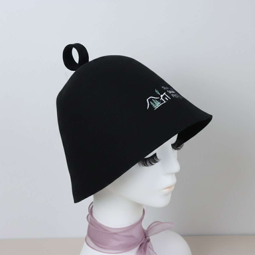 100% Australian Wool Sauna Hat - Adjustable Size Heat Protection Cap for Home Spa & Steam Room