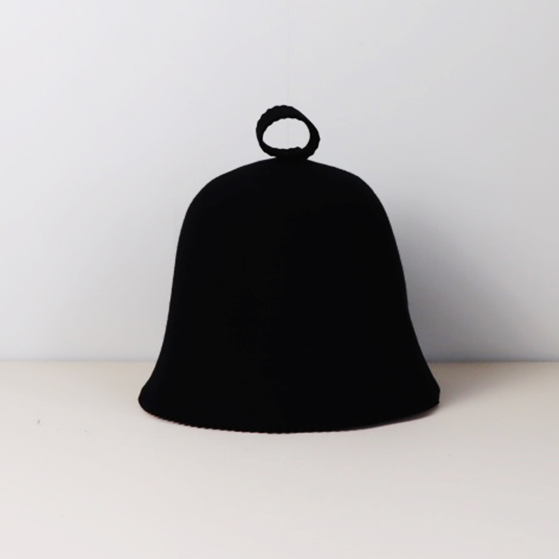 Merino Wool Felt Sauna Hat, Luxury Soft Reusable Eco-Friendly Shower Hat with Custom Logo