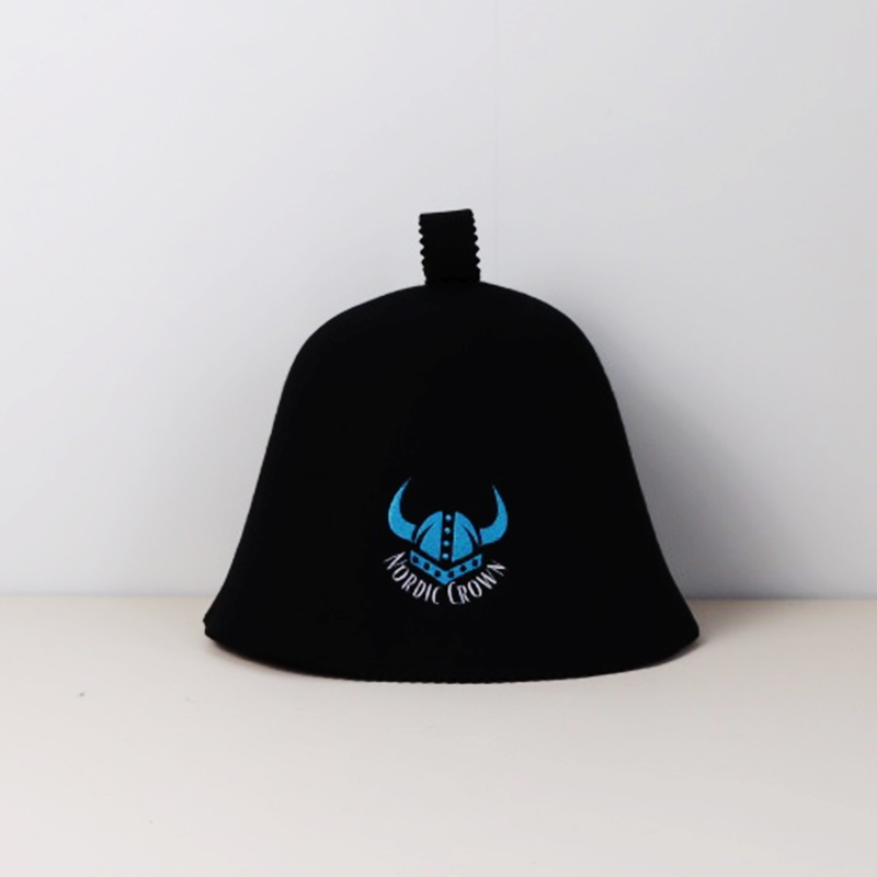Merino Wool Felt Sauna Hat, Luxury Soft Reusable Eco-Friendly Shower Hat with Custom Logo