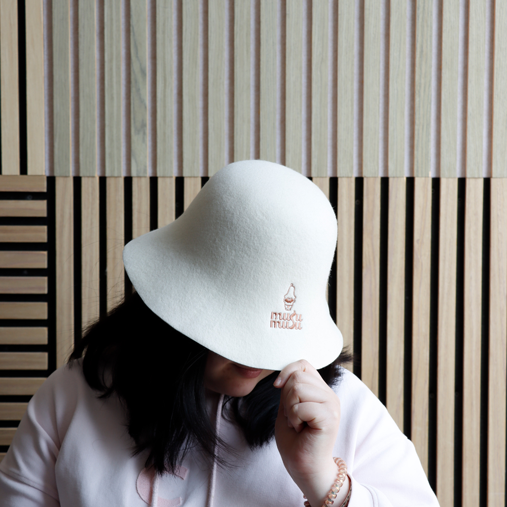 Hot Sell Custom Logo Adult Classic Cap Printing Fashion Wool Felt Sauna Bucket Hat for Shower Men Bucket Hat Wholesale