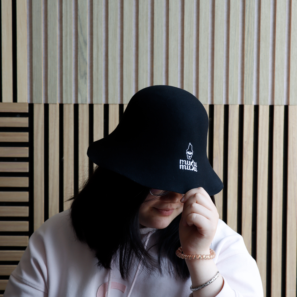 Hot Sell Custom Logo Adult Classic Cap Printing Fashion Wool Felt Sauna Bucket Hat for Shower Men Bucket Hat Wholesale