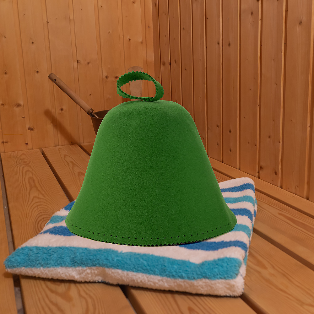 Custom Logo Merino Wool Felt Sauna Hat Soft Reusable Skin Friendly Bath Shower Hat