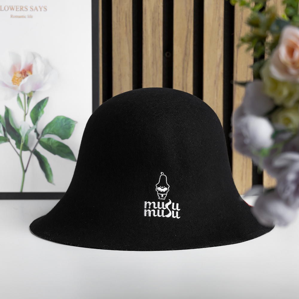 Hot Sell Custom Logo Adult Classic Cap Printing Fashion Wool Felt Sauna Bucket Hat for Shower Men Bucket Hat Wholesale