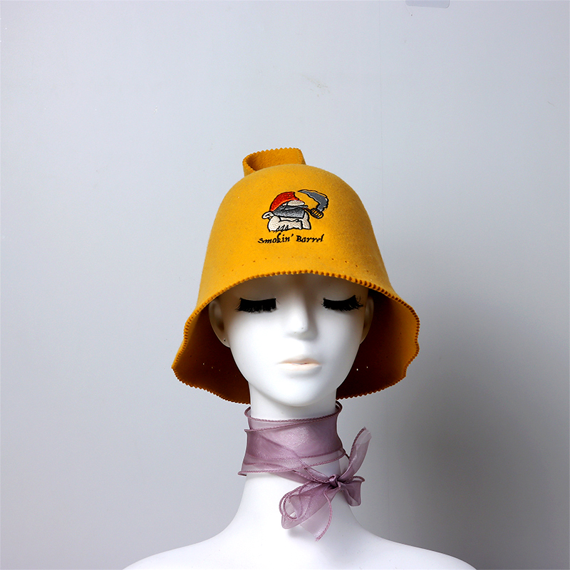 Premium Australian Wool Sauna Hat - Heat Resistant Bucket Cap for Home & Commercial Spa