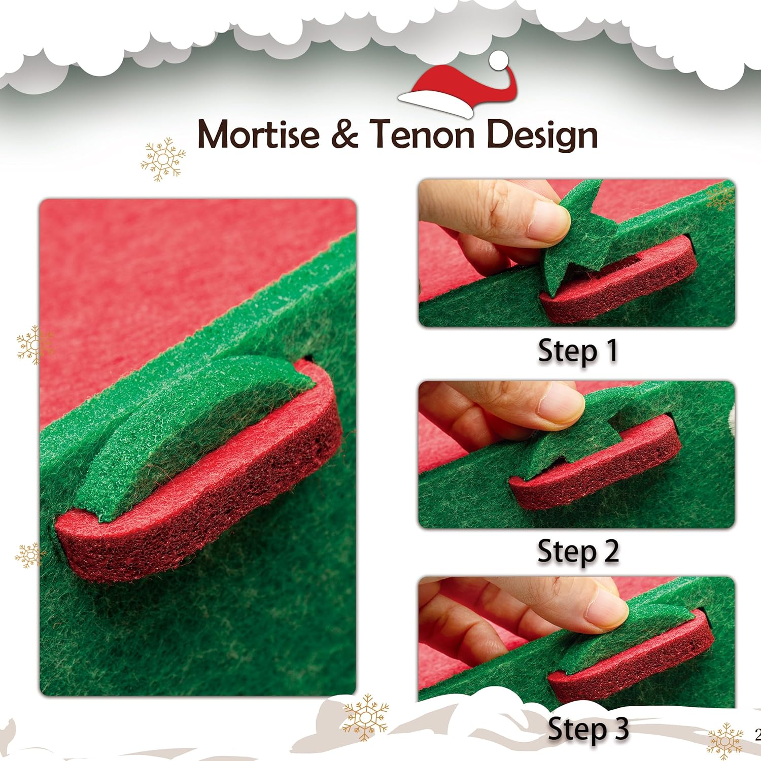Christmas Cat Bed Wool Removable Cover Eco-Friendly Easy Assembly Indoor Pet House Foldable Design Built-in Scratching Board
