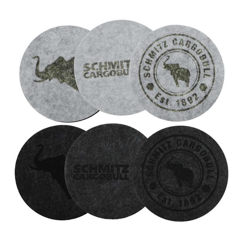 Eco-friendly Polyester Material Felt Placemat with Different Shape and Drink Felt Coaster