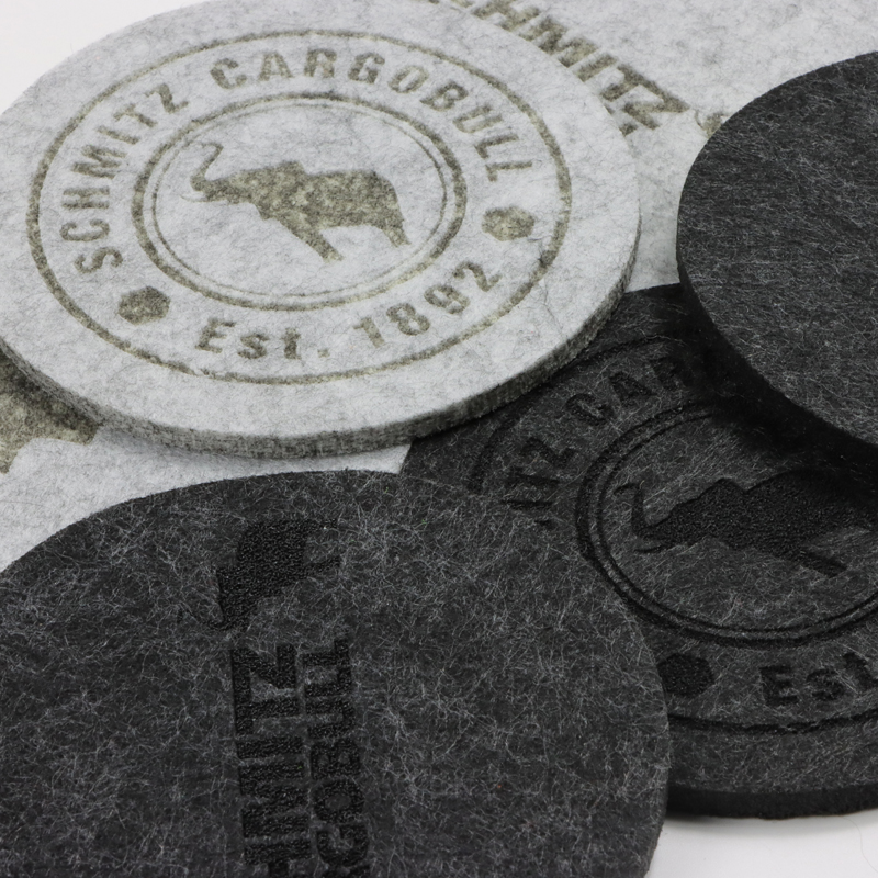 Eco-friendly Polyester Material Felt Placemat with Different Shape and Drink Felt Coaster