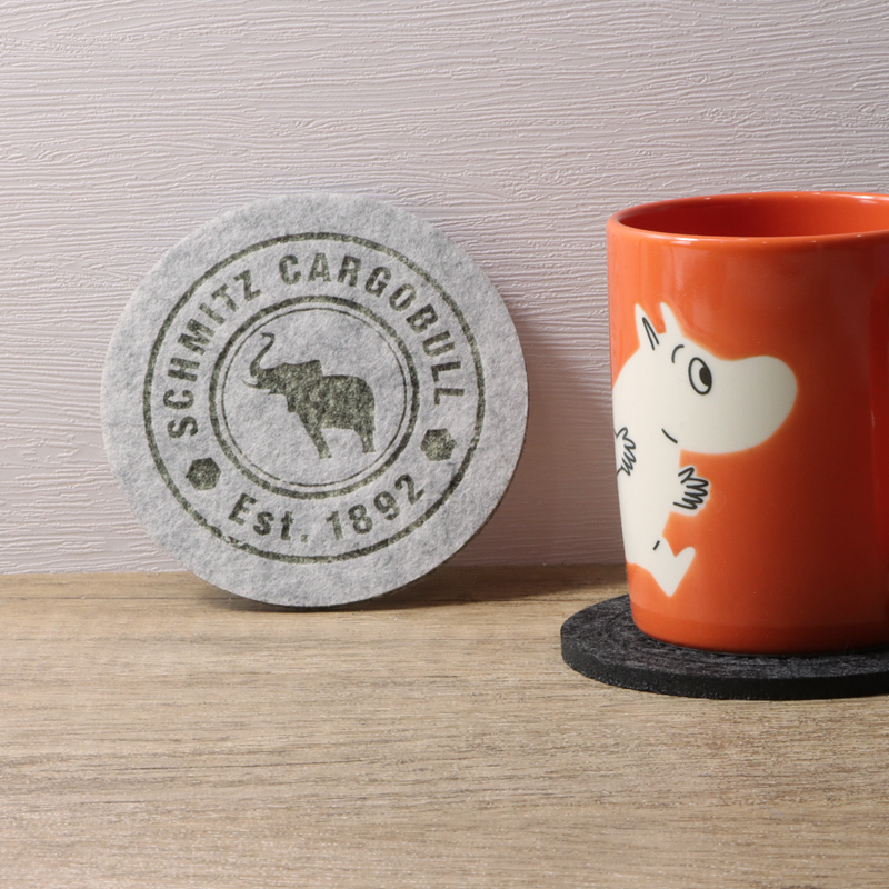 Eco-friendly Polyester Material Felt Placemat with Different Shape and Drink Felt Coaster