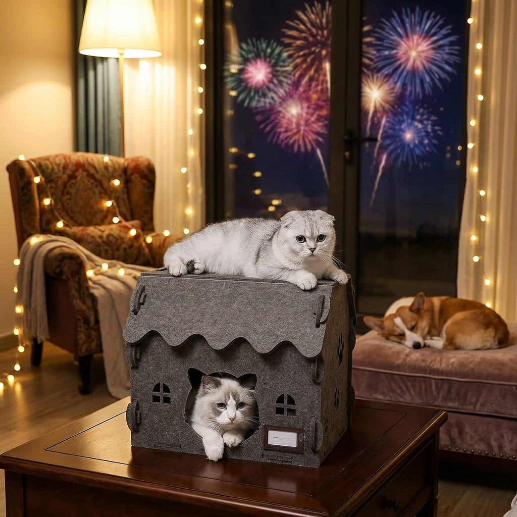 The All-Season Sanctuary: Thermal Engineering in Acoustic Felt Cat Beds