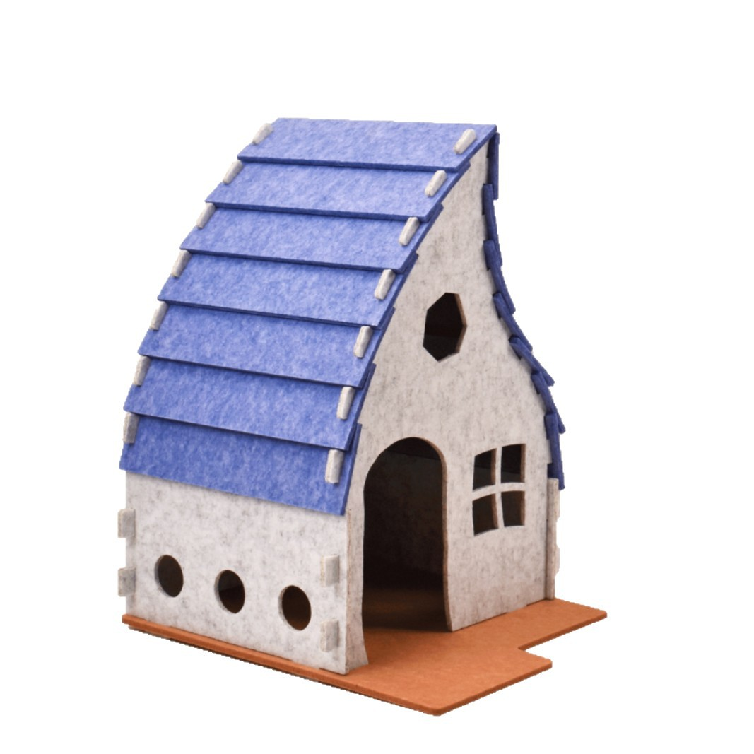 Durable Felt Cat Hideaway – Scratch Resistant Foldable Enclosed Cave & Cozy Indoor Play Tunnel Bed