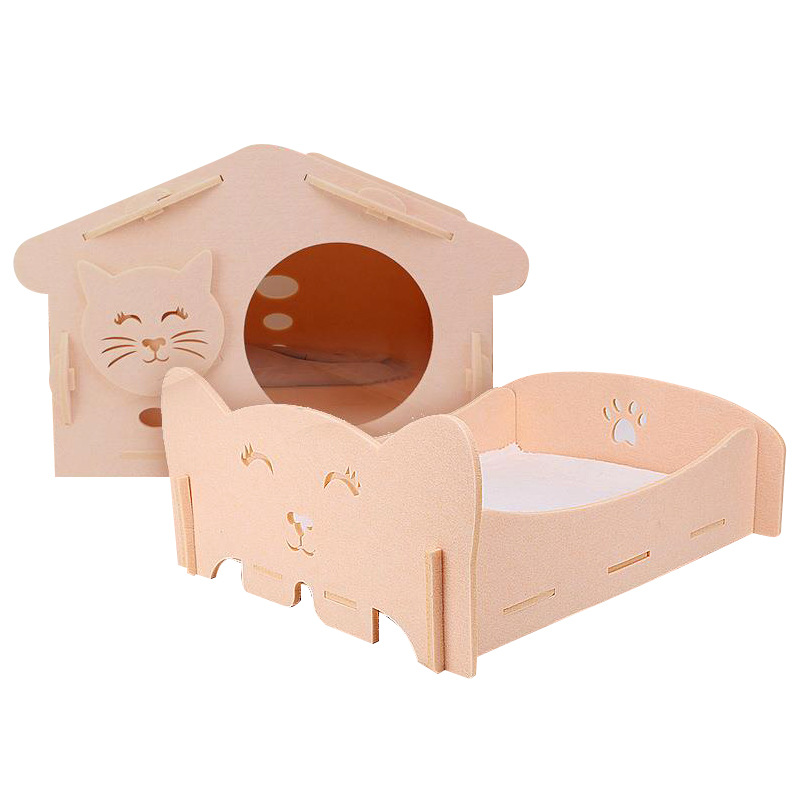 Wholesale Polyester Felt Cat Cave – Large Foldable Enclosed Bed, Sound-Absorbing Pet Hideaway