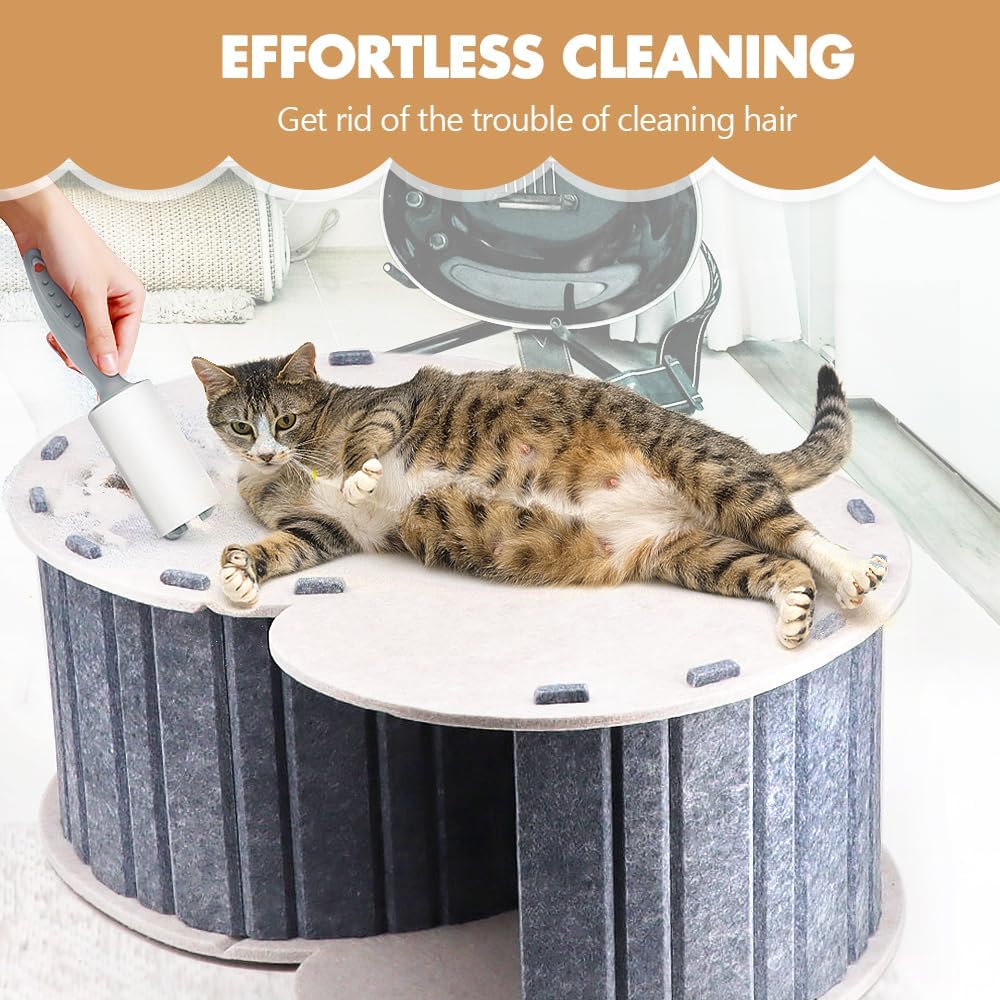 Cozy Acoustic Felt Cat Bed | Enclosed Foldable Cave & Tunnel for Large Cats & Pets