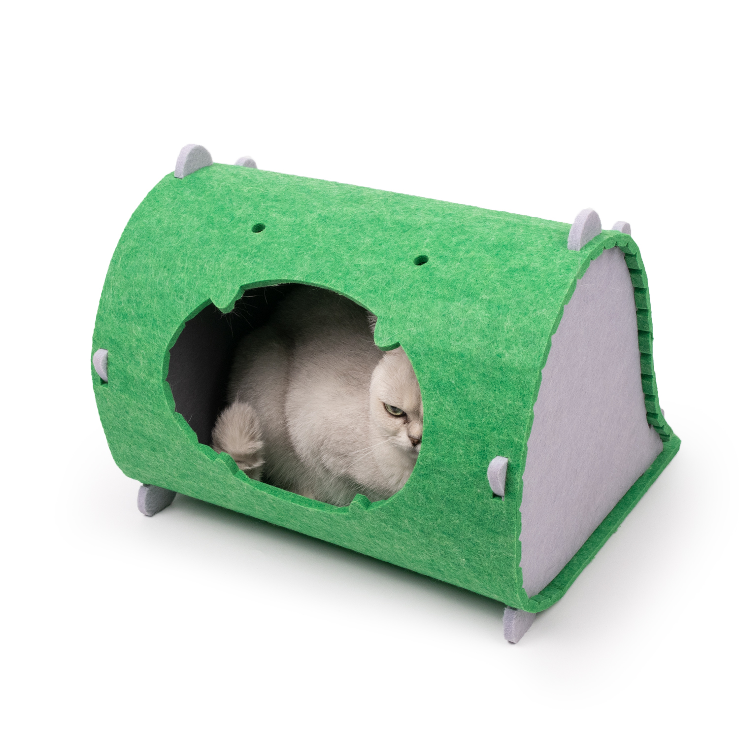 Foldable Cat Cave Bed – Premium Polyester Felt, Soundproof Enclosed Hideaway for Kittens & Adult Cats
