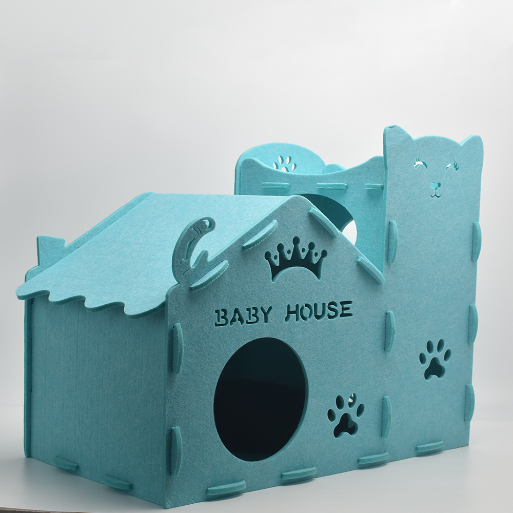 Indoor Cat Play Cave & Tunnel | Cozy Foldable Felt Bed for Kittens & Scratching Pets