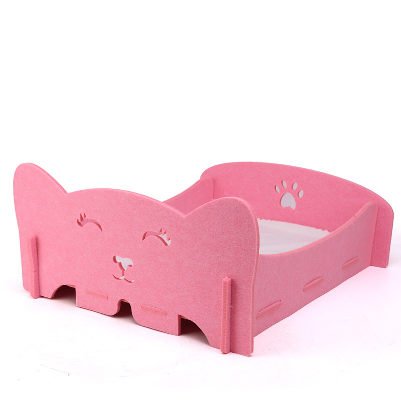 Wholesale Polyester Felt Cat Cave – Large Foldable Enclosed Bed, Sound-Absorbing Pet Hideaway