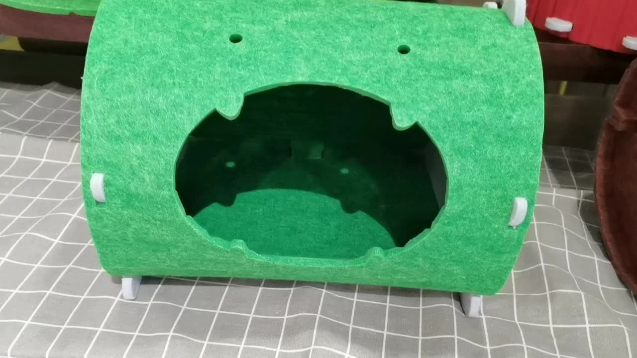 Foldable Cat Cave Bed – Premium Polyester Felt, Soundproof Enclosed Hideaway for Kittens & Adult Cats