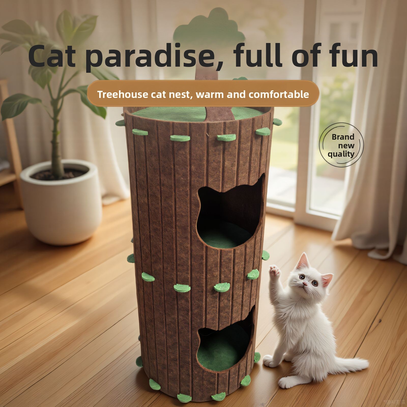 Scratch Resistant Cat Tunnel, Foldable Multiple Pet Play