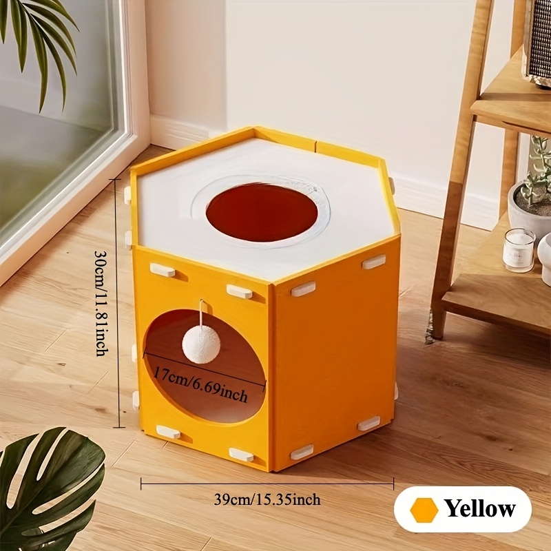 Large Polyester Felt Cat Cave, Indoor Kitten Hideaway Tunnel