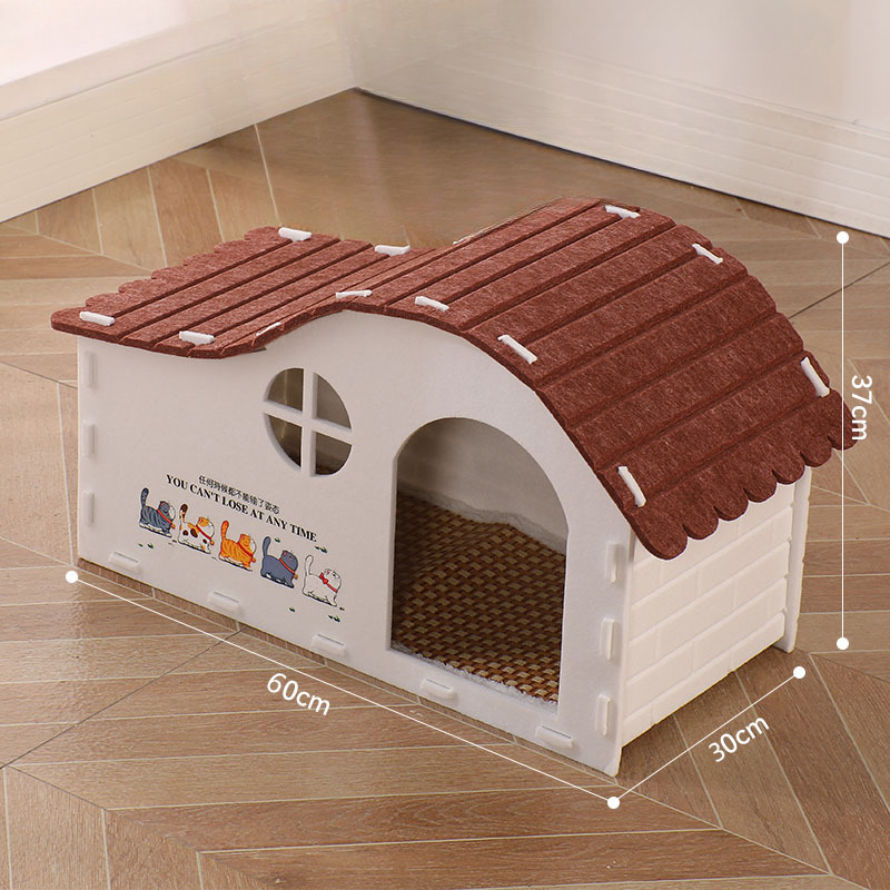 Cozy Felt Cat Bed for Kittens, Durable Hideaway Tunnel House