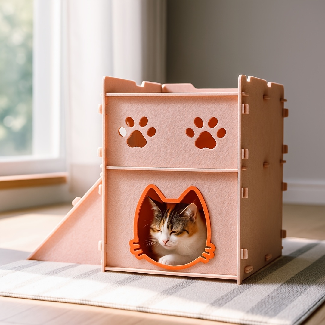 OEM Custom Felt Cat Cave, Foldable Indoor Pet Bed & Tunnel