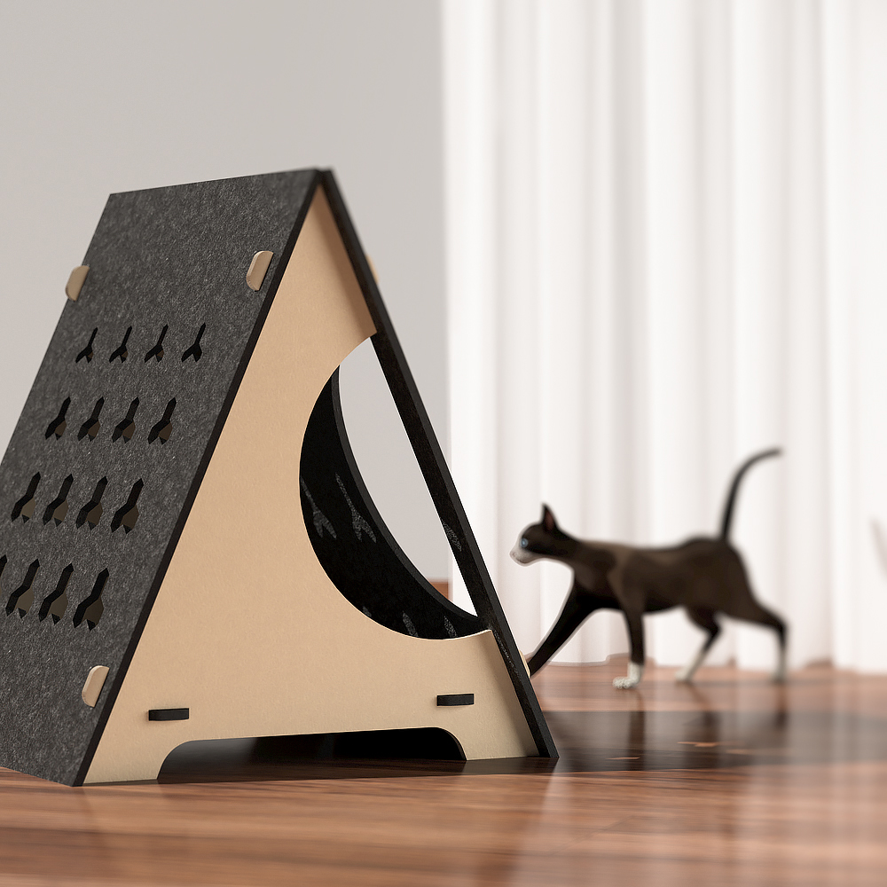 Hot Sale Cozy Scratch Resistant Foldable Polyester Felt Material Large Cat Bed & Cave for Indoor Kittens & Multiple Pets Playing in Hideaway Tunnel, OEM/SGS Certified Custom Service