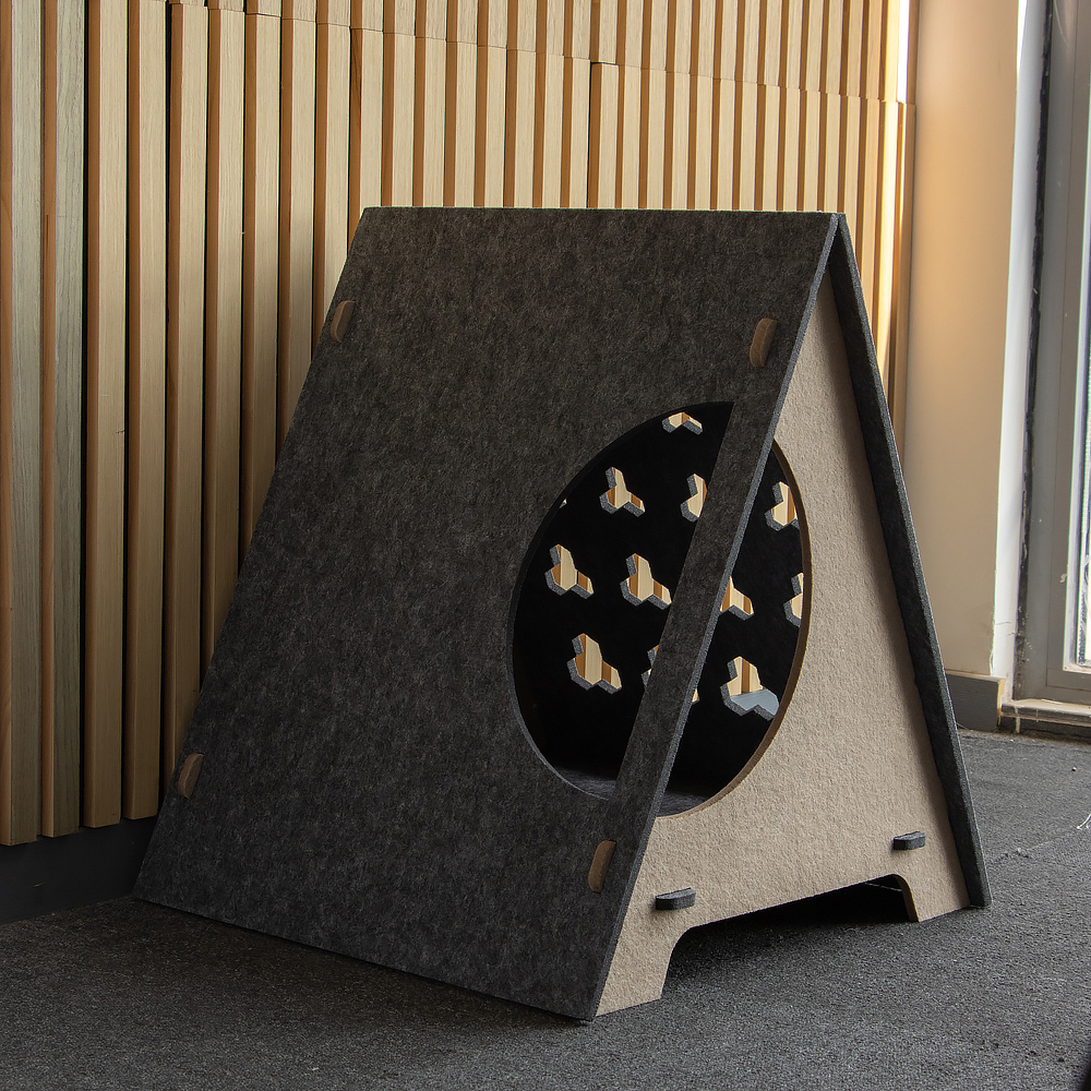 Hot Sale Cozy Scratch Resistant Foldable Polyester Felt Material Large Cat Bed & Cave for Indoor Kittens & Multiple Pets Playing in Hideaway Tunnel, OEM/SGS Certified Custom Service