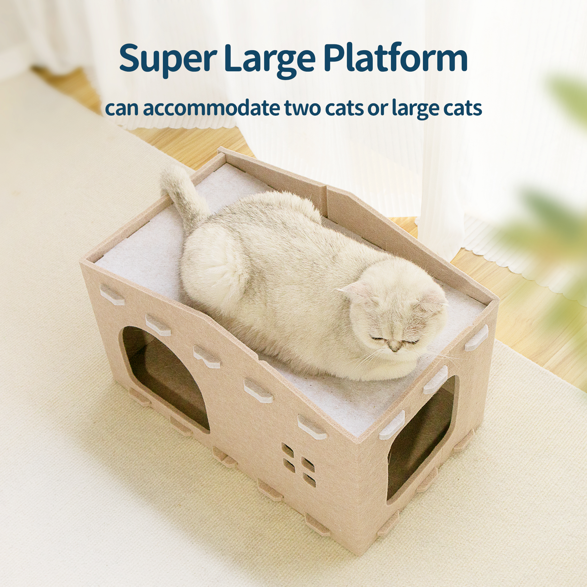 Wholesale Eco-Friendly Polyester Felt Cat Cave Scratch Resistant REACH Compliant Custom Size