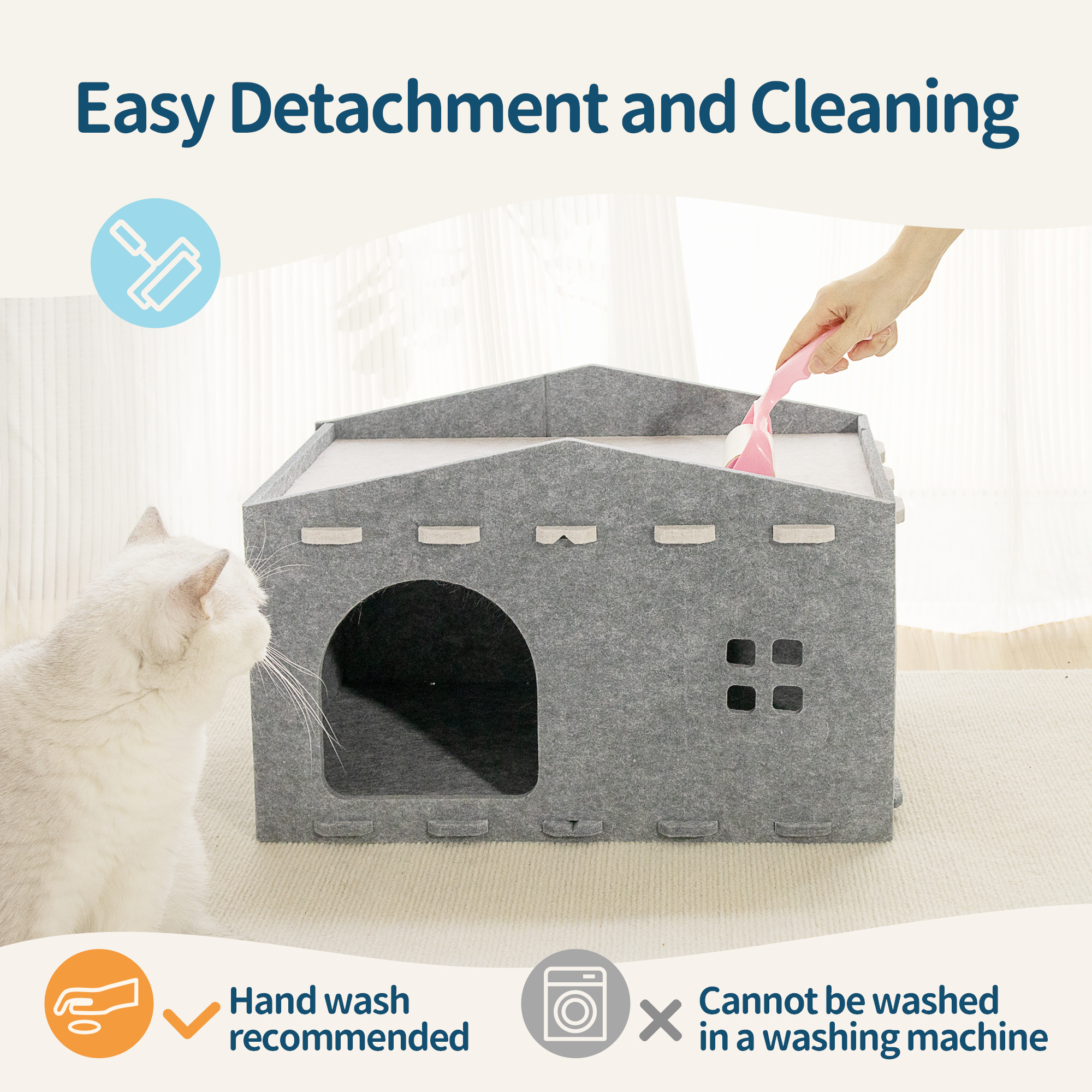 Wholesale Eco-Friendly Polyester Felt Cat Cave Scratch Resistant REACH Compliant Custom Size