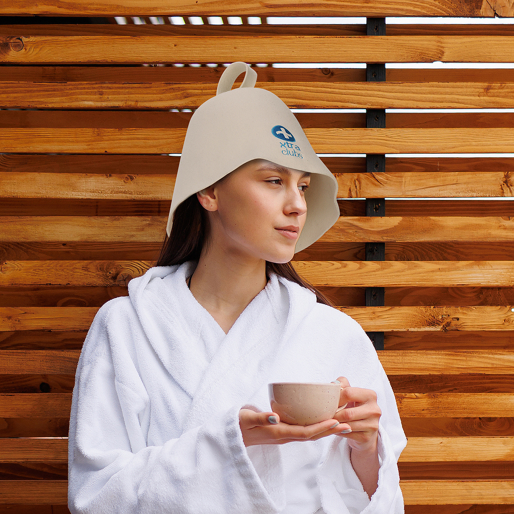 Custom Logo Eco-Friendly 100% Merino Wool Felt Sauna Hat