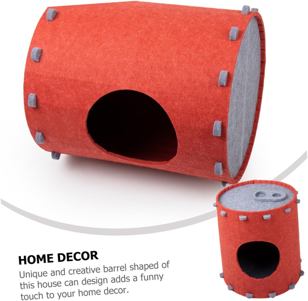 Cola Can Shaped Felt Cat House - Double Layer Large Space Detachable & Foldable Pet Bed