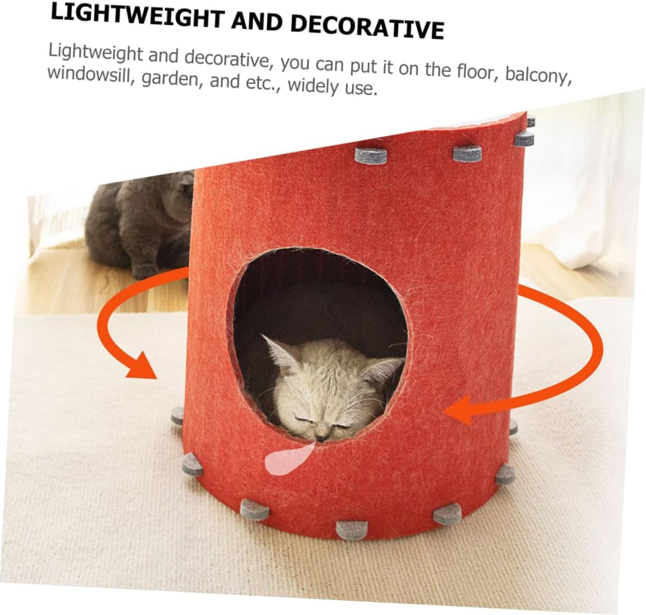 Cola Can Shaped Felt Cat House - Double Layer Large Space Detachable & Foldable Pet Bed