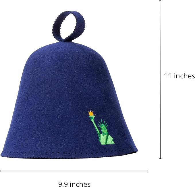 Handcraft Merino Wool Sauna Hat Checkered Felt Banya Hat Sauna Cap for Men Women to Protect Hair