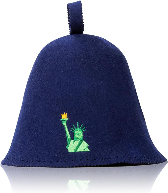 Handcraft Merino Wool Sauna Hat Checkered Felt Banya Hat Sauna Cap for Men Women to Protect Hair