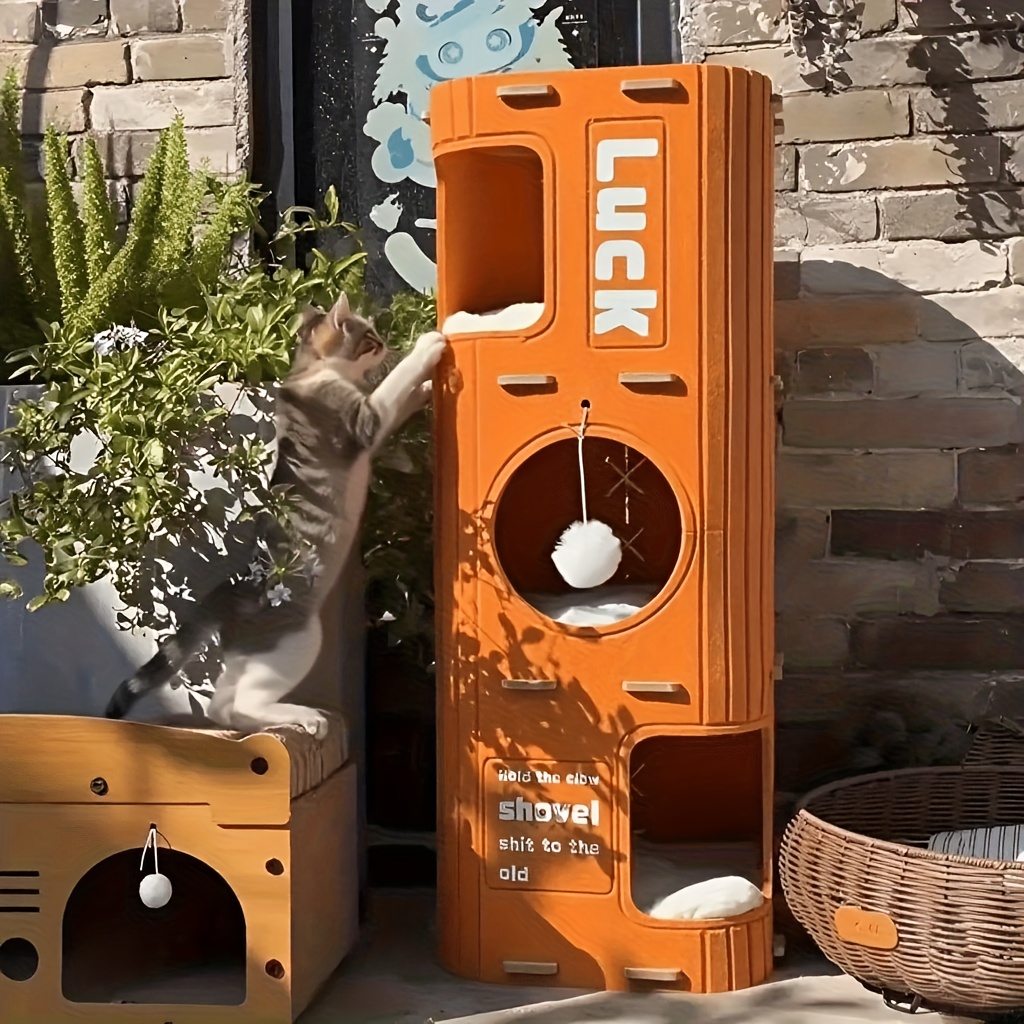 Ulike Eco-Friendly Durable All-Season Rectangle Foldable Cat Bed Cave Multi-Layer Three-Dimensional Wool Removable Carton