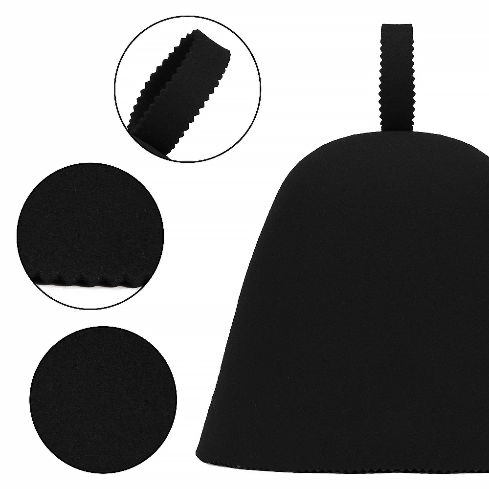 Brand Logo Added Merino Wool Felt Sauna Hat Support to Add Logo Hair Enhancing Shower Cap Protect Hair Sauna Hat