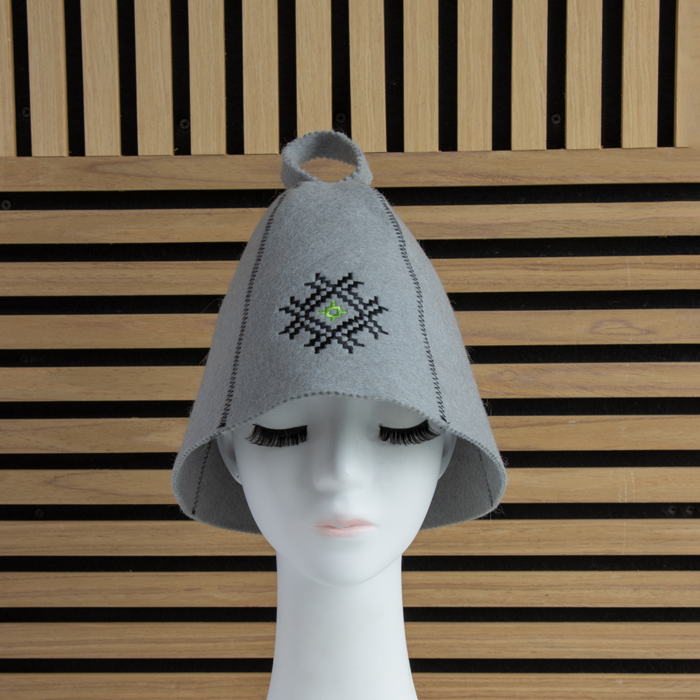 Premium 100% Wool Sauna Hat Eco-Friendly Reusable Luxury Wellness Cap for Men Women Custom Logo Embroidery Available Shower Caps