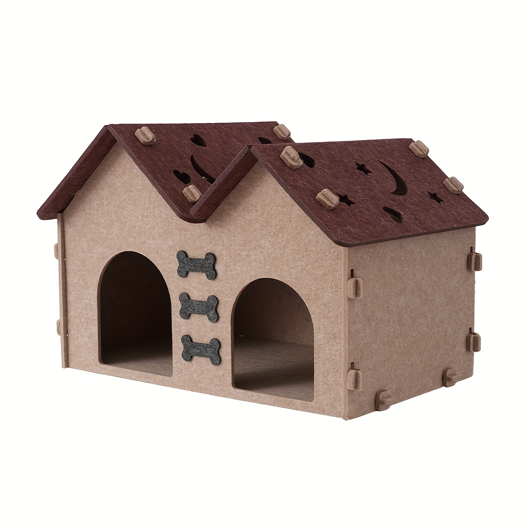 Multifunctional Rectangle Eco-Friendly Foldable Portable Cat Bed Cave Pet Cage Scratching Board Wool Indoor Outdoor Play Carton
